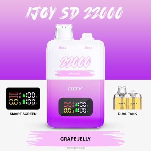 iJOY vape for sale - iJOY SD 22000 ühekordselt kasutatavad 4X48HF153 viinamarjaželee